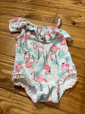 Ruffle Butts Size 3T Flamingo One Piece Swim Suit